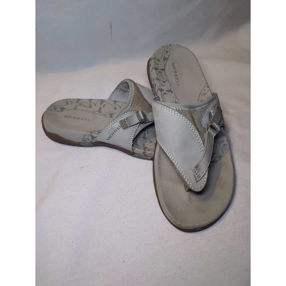 Merrell Senise Qform Gray Women's Size 5 Casual Flip Flop Slides Thong Sandals